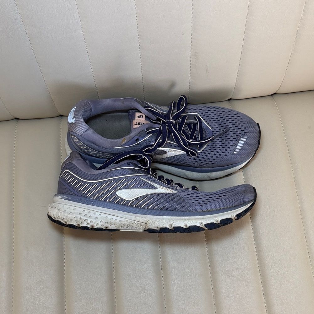 Brooks ghost 12 running shoes size 6 women’s blue purple silver - Picture 2 of 13